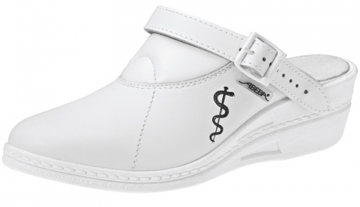 Weisse Clogs Med-Motiv 7106