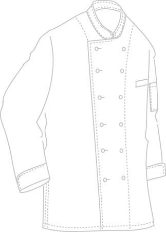 Kochjacke langarm wei�