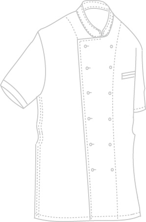 Kochjacke wei� halbarm