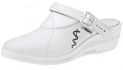 Weisse Clogs Med-Motiv 7106