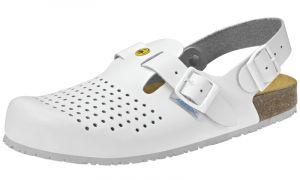 Abeba Clogs perforiert weiss