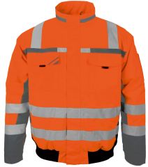 Orange Winter-Warnschutz-Pilotenjacke PKA