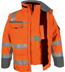 Winter-Warnschutz-Parka 3 in 1 orange PKA