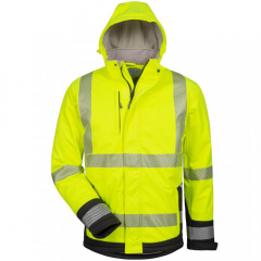 Warnschutz-Winter Softshell Jacke gelb/schwarz
