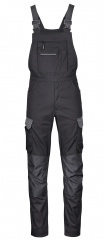 Schwarze Workwear Elastik-Latzhose PSA Stretch-Arbeitslatzhose schwarz/grau 4PROTECT� 3038