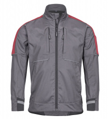 Grau rote Workwear Bundjacke Elastik Arbeitsbundjacke grau/rot 4PROTECT� 3013