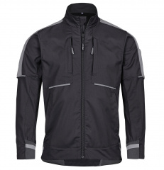 Schwarze Workwear Bundjacke Elastik Arbeitsbundjacke schwarz/grau 4PROTECT� 3018