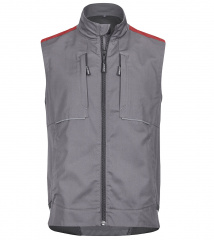 Grau rote Workwear Weste Arbeitsweste grau/rot 4PROTECT� 3023