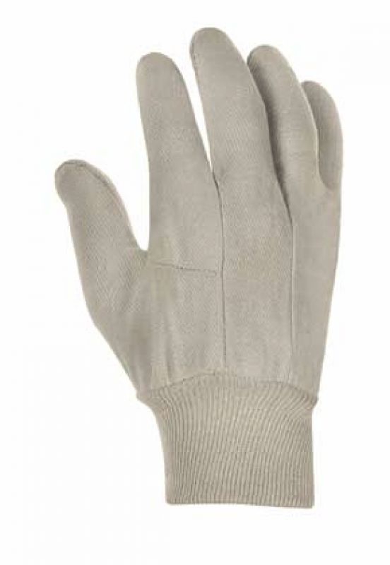 10 Handschuh Baumwollkörper mit Strickbund 12 Paar Arbeitshandschuhe rohweiß Gr 