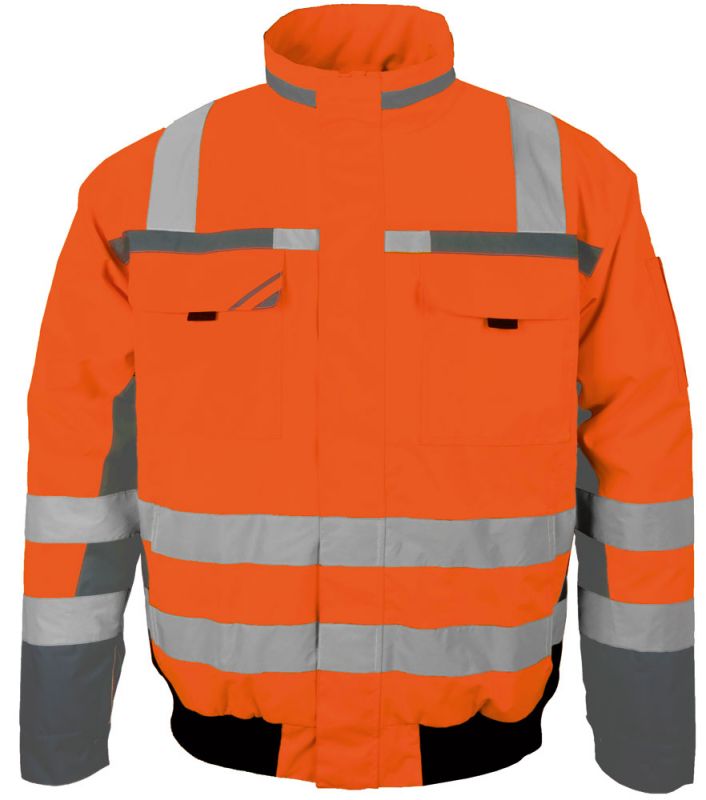 PKA Orange Winter-Warnschutz-Pilotenjacke