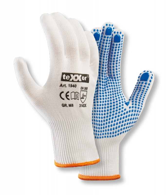 1 bis 240 Paar Handschuhe Noppenhandschuhe Baumwollhandschuhe Arbeitshandschuhe 