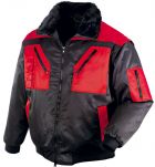 Pilotenjacke schwarz/rot