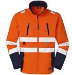 Stretch-Softshell-Warnschutzjacke orange gelb 4Protect