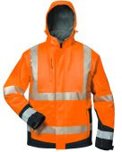 Warnschutz-Winter Softshell Jacke orange/schwarz