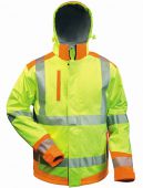 Warnschutz-Winter Softshell Jacke gelb/orange