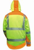 Warnschutz-Winter Softshell Jacke gelb/orange