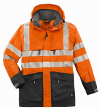 4PROTECT Warn-Wetterschutz-Jacke TAMPA orange und gelb