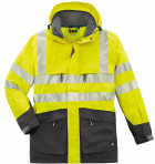 Warnschutz-Wetterschutz-Jacke-Parka TAMPA orange und gelb 4PROTECT�