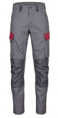 Graue Workwear Arbeitsbundhose PSA Stretch-Arbeitshose grau/rot 4PROTECT� 3053