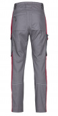 Graue Workwear Arbeitsbundhose PSA Stretch-Arbeitshose grau/rot 4PROTECT� 3053
