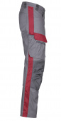 Graue Workwear Arbeitsbundhose PSA Stretch-Arbeitshose grau/rot 4PROTECT� 3053