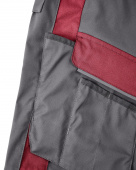 Graue Workwear Arbeitsbundhose PSA Stretch-Arbeitshose grau/rot 4PROTECT� 3053
