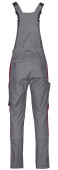 Graue Workwear Elastik-Latzhose PSA Stretch-Arbeitslatzhose grau/rot 4PROTECT� 3033