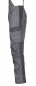 Grau schwarze Workwear Elastik-Latzhose PSA Stretch-Arbeitslatzhose grau/schwarz 4PROTECT� 3037