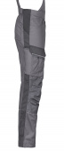 Grau schwarze Workwear Elastik-Latzhose PSA Stretch-Arbeitslatzhose grau/schwarz 4PROTECT� 3037