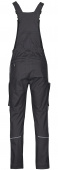 Schwarze Workwear Elastik-Latzhose PSA Stretch-Arbeitslatzhose schwarz/grau 4PROTECT� 3038