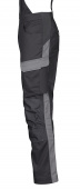 Schwarze Workwear Elastik-Latzhose PSA Stretch-Arbeitslatzhose schwarz/grau 4PROTECT� 3038