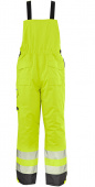 Gelbe Warn-Winter-Wetterschutz-Latzhose leucht-gelb/grau ATLANTA 4PROTECT� 3485