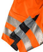 Orange Warnschutz-Latzhose ALABAMA 4PROTECT� 3830 leuchtorange/grau