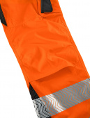 Orange Warnschutz-Latzhose ALABAMA 4PROTECT� 3830 leuchtorange/grau