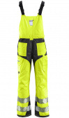 Gelbe Warnschutz-Latzhose ALABAMA 4PROTECT� 3836 leuchtgelb/grau