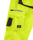 Gelbe Warnschutz-Latzhose ALABAMA 4PROTECT� 3836 leuchtgelb/grau